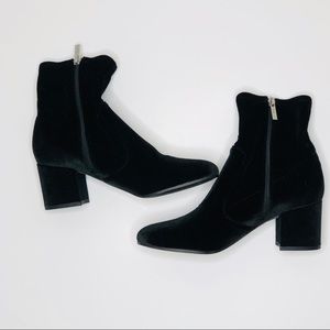 Black Velvet Booties